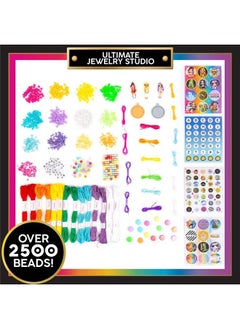RAINBOW HIGH Ultimate Jewelry Studio 2500+ Beads Create 50+ Pieces Of Jewelry Toys Great Bead Kit For Sleepovers Girls Night Weekend Diy Alphabet Bracelets For Kids Ages 6 7 8 9  - Image 3