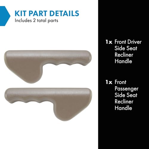 TRQ Front 2 Piece Seat Recliner Handles Pair Set Compatible with 2002-2005 Ford Explorer Mercury Mountaineer 1L2Z7862622-AAB 1L2Z7862623-AAB - Image 2