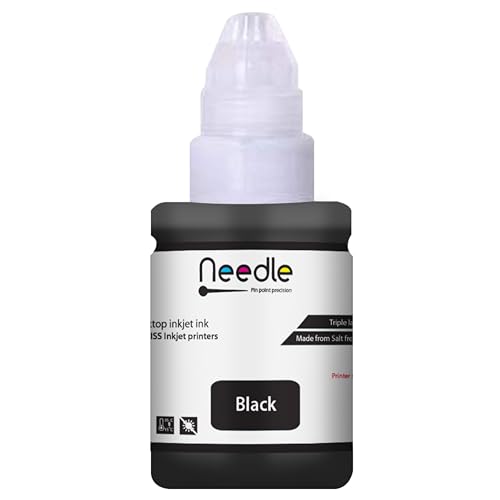 needle ; Pin point precision Needle 135gms GI790 Compatible Refill Ink | Made in India | for Canon Pixma G1000 G1010 G2000 G2010 G3000 G3010 G4000 G4010 G4085 - Printers (Black) - Image 1