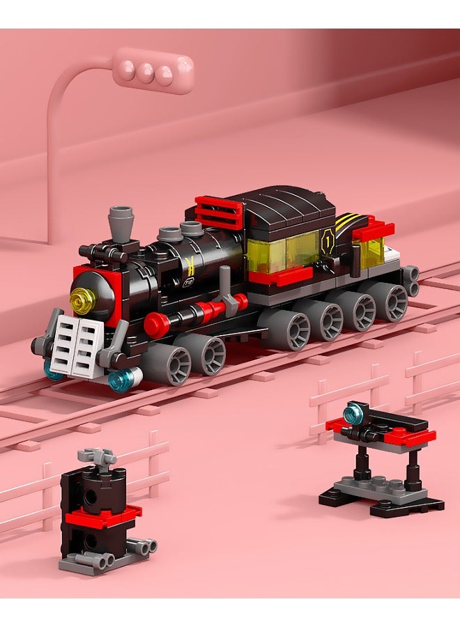 118 train series building blocks, 6 variants, capable of synthesizing train shapes, widely compatible, children's puzzle toys - Image 3
