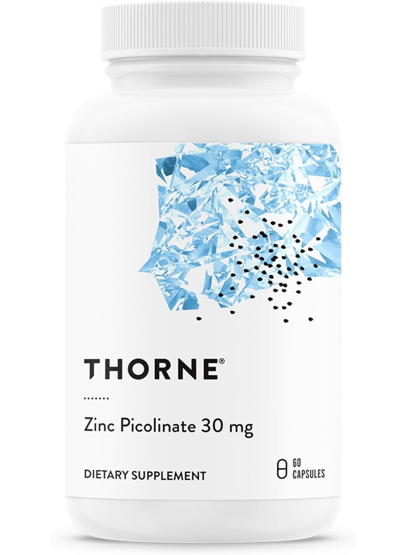 Thorne Zinc Picolinate 30 mg - 60 Capsules Dietary Supplement - Image 1