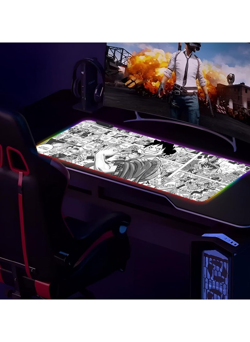 General Anime LED with 12 Light Mouse Pad Rubber Anti Slip Waterproof 31.5 x 11.8 inches  - Image 5
