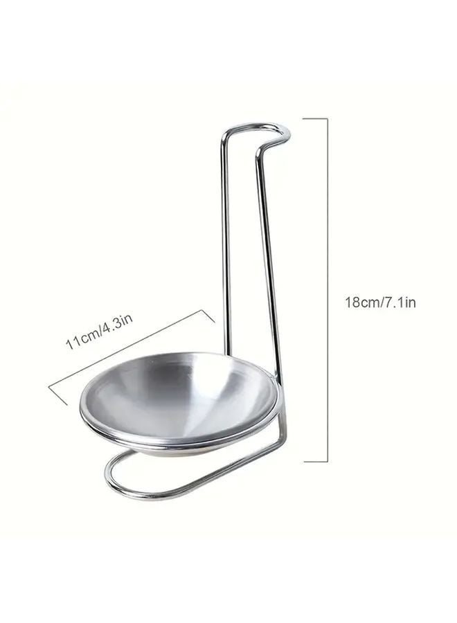 Stainless Steel Vertical Spoon Holder With Filter Silvery Kitchen Storage Rack - Image 5