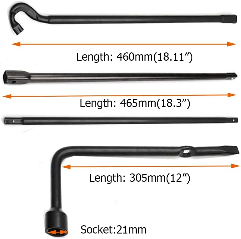 Dr.Roc Compatible with Spare Tire Tool Kit with Tire Jack Handle and Wheel Lug Wrench 2005-2021 Toyota Tacoma - Image 3