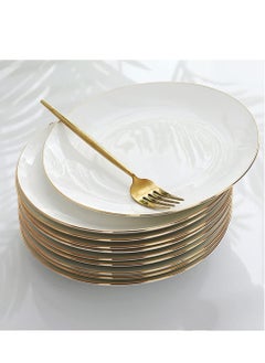 LOFT Kitchen Dinnerware  Pearl Rims Dinnerware ,Set OF 6-,D19XH4CMS,WHITE,PORCELAINE-154862  - Image 1