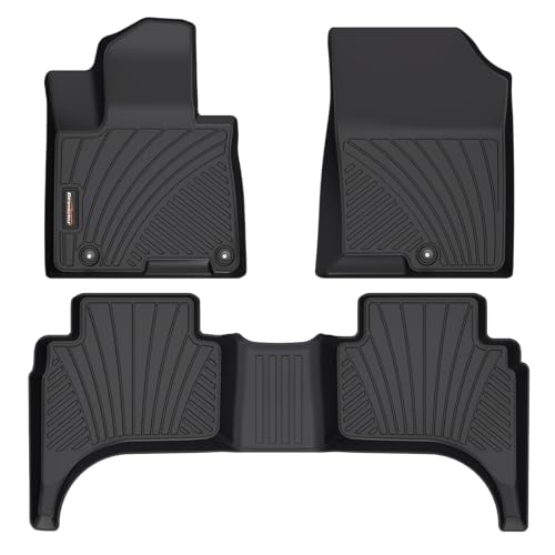 BinmotorAll Weather Floor Mats for Hyundai Santa Cruz 2025 2024 2023 2022 Full Set Heavy Duty Car Floor LinersBlack for Santa Cruz Accessories