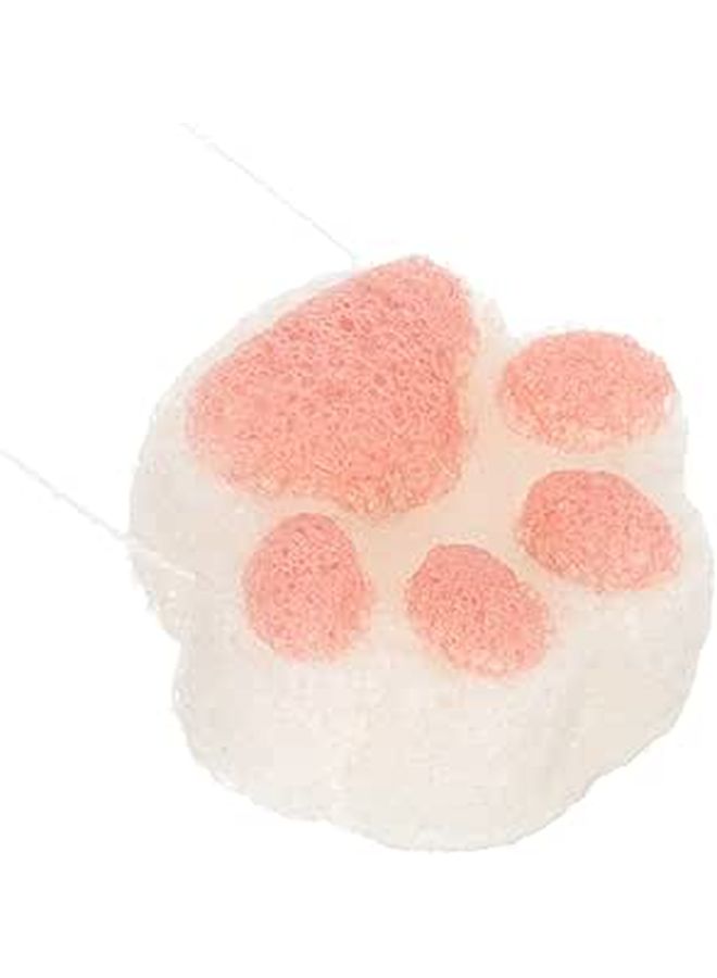 Dual Color Pink White Bath Sponge Set Claw Shaped Soft Body Cleaning for Newborn - Image 1