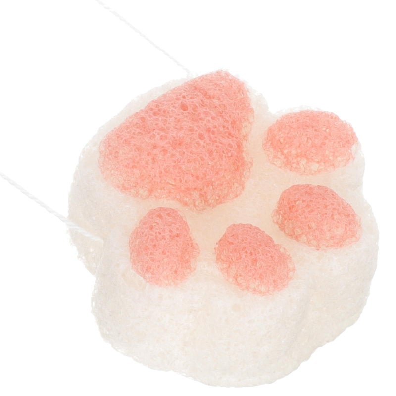 Dual Color Pink White Bath Sponge Set Claw Shaped Soft Body Cleaning for Newborn - Image 2