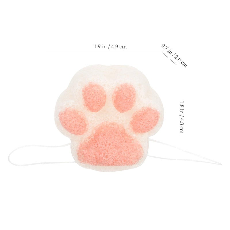 Dual Color Pink White Bath Sponge Set Claw Shaped Soft Body Cleaning for Newborn - Image 3