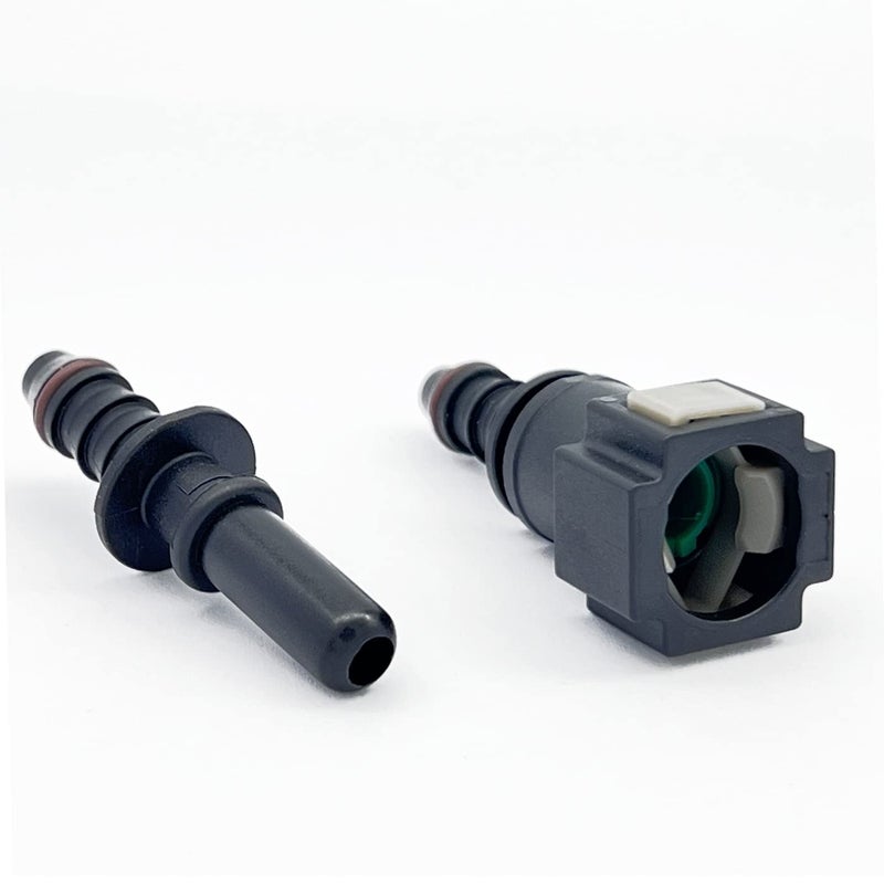 KRD PERFORMANCE 7.89mm (5/16) SAE to 5/16 (8mm) Barb Straight for 1/4(6.35mm) ID Nylon Fuel Line Hose Quick Release Connector - Image 2