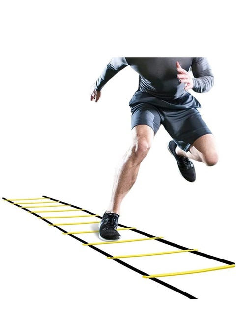 Agility Ladder, Footwork Speed Training Drill Ladder, Agility Training Speed 8 Rung 13ft for Soccer, Football, Sports Training, Speed Agility Flexibility Ladder with Carrying Bag