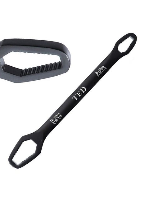 Self Tightening 8 22mm Screw Nuts Repair Wrenches, Offset Spanner Double Ended Wrench, Double Headed Ratchet Plumbing Tools Tap Spanner