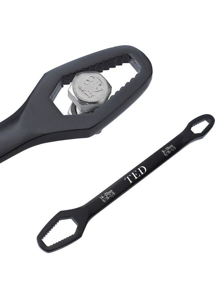 تيد شد ذاتي 8 22 مم مفاتيح إصلاح صواميل لولبية ، مفتاح إزاحة مزدوج نهاية ، أدوات سباكة بسقاطة برأسين - Image 4