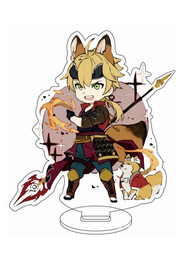 Genshin Impact Stand Figure Acrylic Ornaments Stand Model Collections Peripheral Statue Card Character Proof Series Transparent Figure Model Fans Decoration Collection Desk Decor Toys Cute(6pcs)  - Image 3