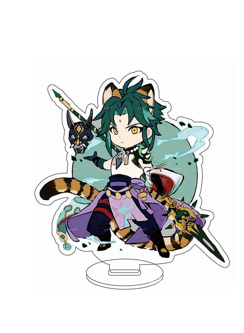Genshin Impact Stand Figure Acrylic Ornaments Stand Model Collections Peripheral Statue Card Character Proof Series Transparent Figure Model Fans Decoration Collection Desk Decor Toys Cute(6pcs)  - Image 2