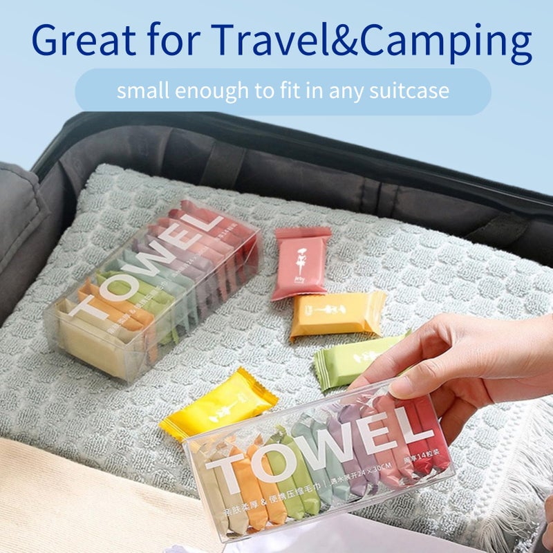 Dzronda Disposable Compressed Towels, Portable Compressed Towel Tablets, 28Pcs Travel Wash Cloth, Thicker Super Absorbent Wash Cloths for Travel, Face Towel Ideal for Outdoor Camping Hiking (28Pcs) - Image 3