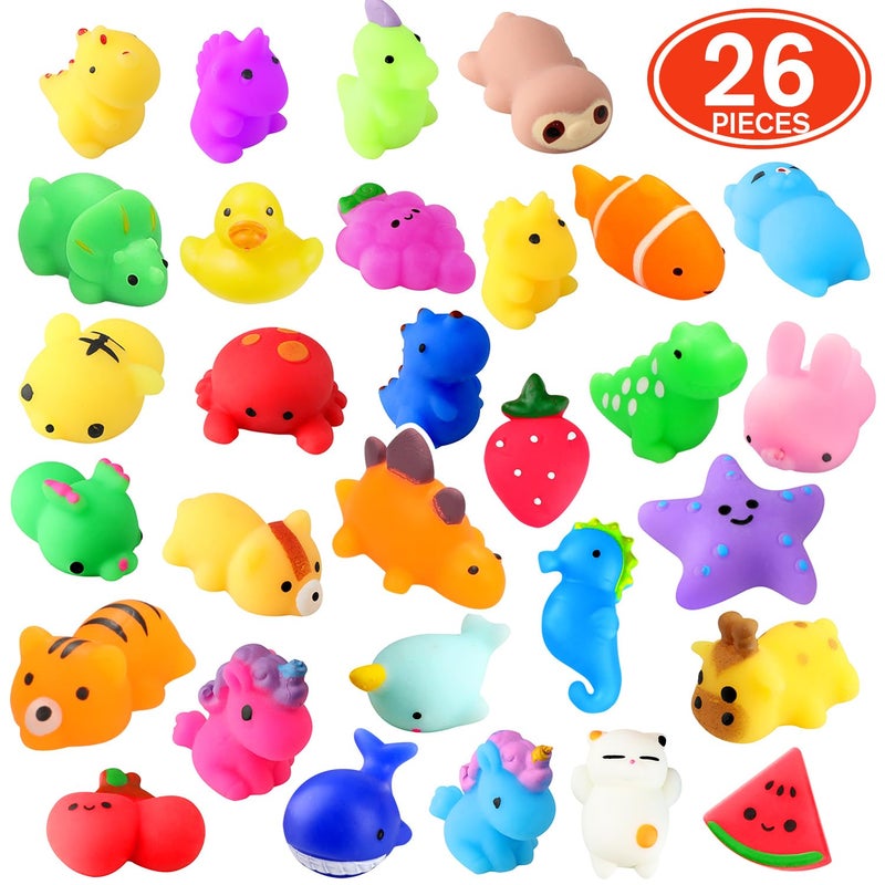 nobasco Squishies, 26 Pack Mochi Squishy Toys - Kawaii Cat Squishys Slow Rising Animals - Party Favors, Goodie Bag, Birthday Gifts, Mini Squishies Stress Reliever Toy - Image 2