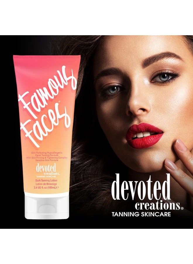 Devoted Creations Famous Faces Skin Perfecting Hypoallergenic Facial Tanning Lotion, 3.4 Fl. Oz. - Image 4