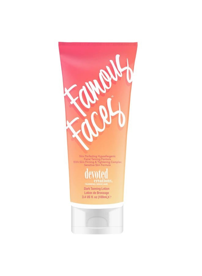 Devoted Creations Famous Faces Skin Perfecting Hypoallergenic Facial Tanning Lotion, 3.4 Fl. Oz. - Image 1