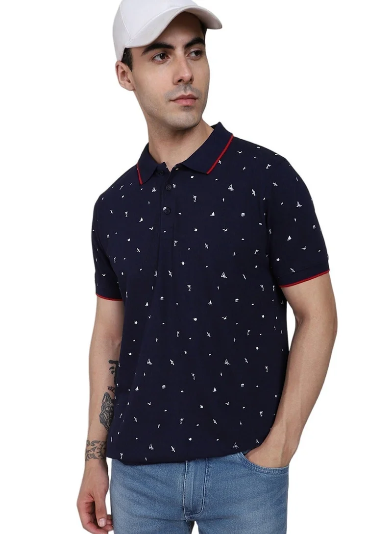 Dennis Lingo Navy T-Shirt for Men, Casual Style
