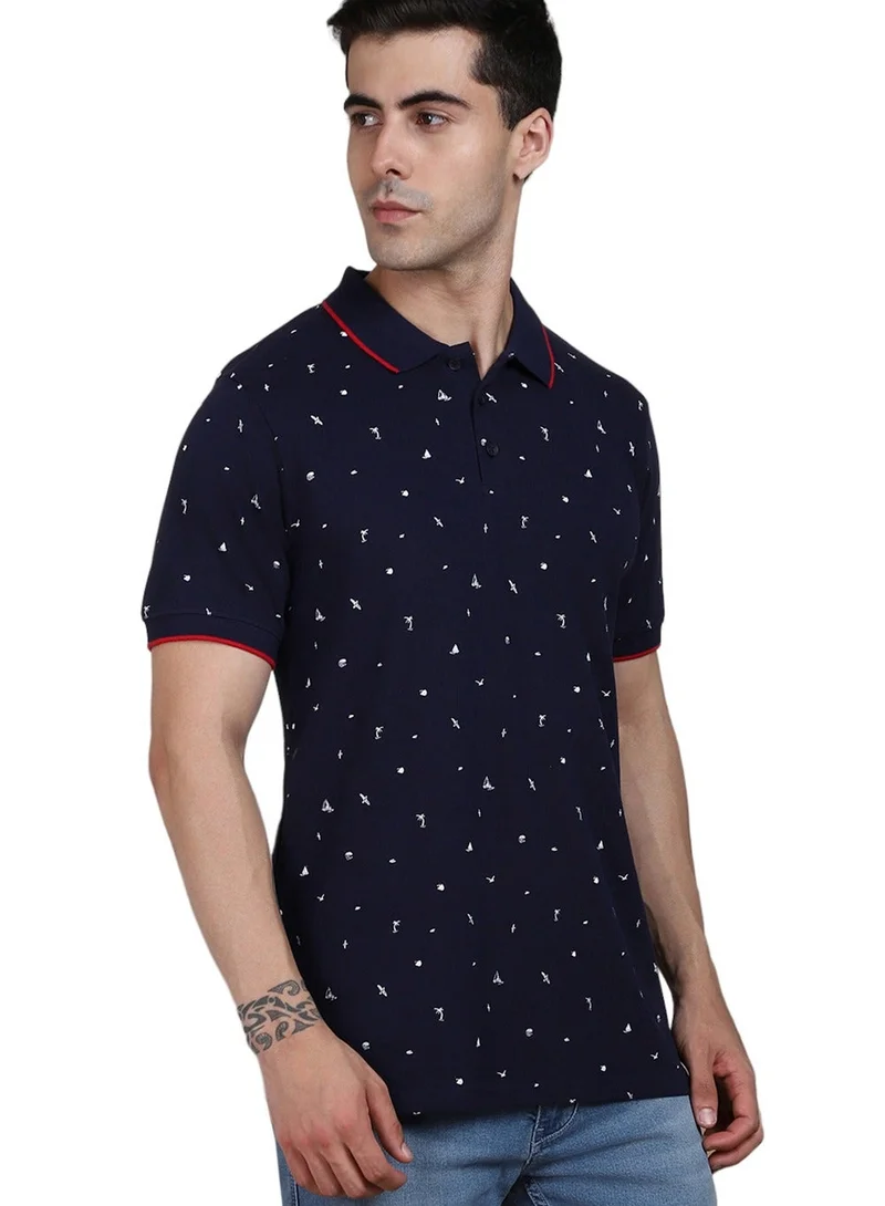 Dennis Lingo Navy T-Shirt for Men, Casual Style