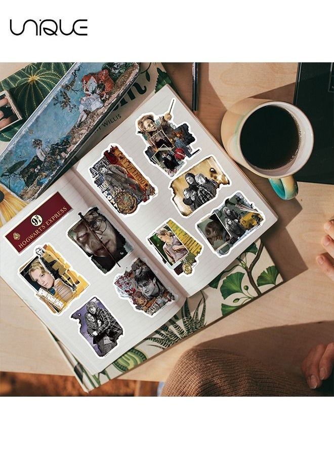 Unique - 50 Pcs Harry Potter Movie Poster Stickers - Waterproof Laptop Sticker Decal Water Bottle Laptop Skateboard Bumper for Kids Teen Girls - Image 1
