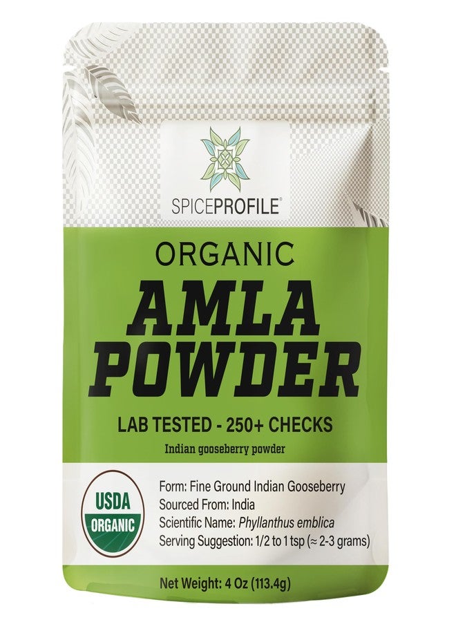 Spice Profile USDA Organic Amla Powder, Lab Tested for Heavy Metals, Resealable 4oz Pouch, Amalaki, Grosella Espinosa India - Image 1