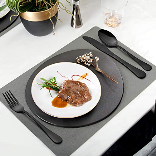 LIANYU Black Silverware Set, LIANYU 20 Piece Stainless Steel Flatware Cutlery Set for 4, Mirror Finish, Dishwasher Safe - Image 5