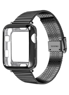 Metal Band Stainless Steel Compatible for Apple Watch Bands 42/44mm with Case Sport Adjustable Watch Bands Suitable for IWatch Series SE 6 / 5/4 / 3/2/1 for Women Men
