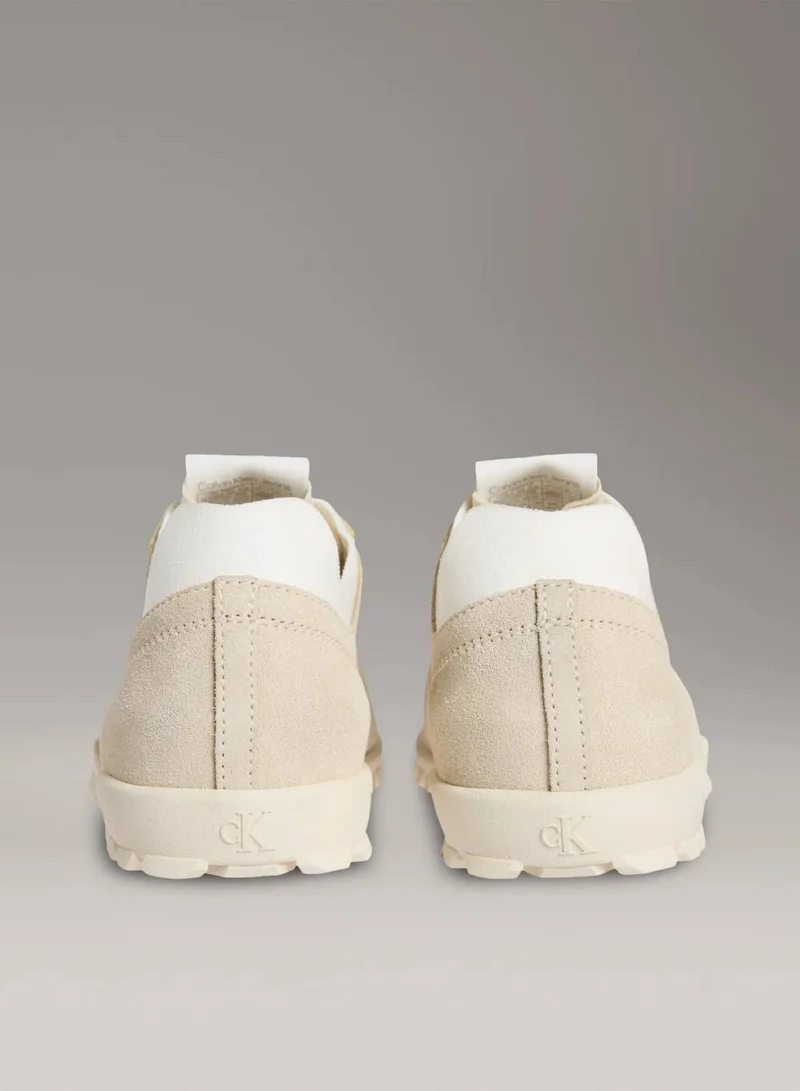 Calvin Klein Jeans Sweet Corn/Bright White Suede Trainers for Women | Best Price UAE