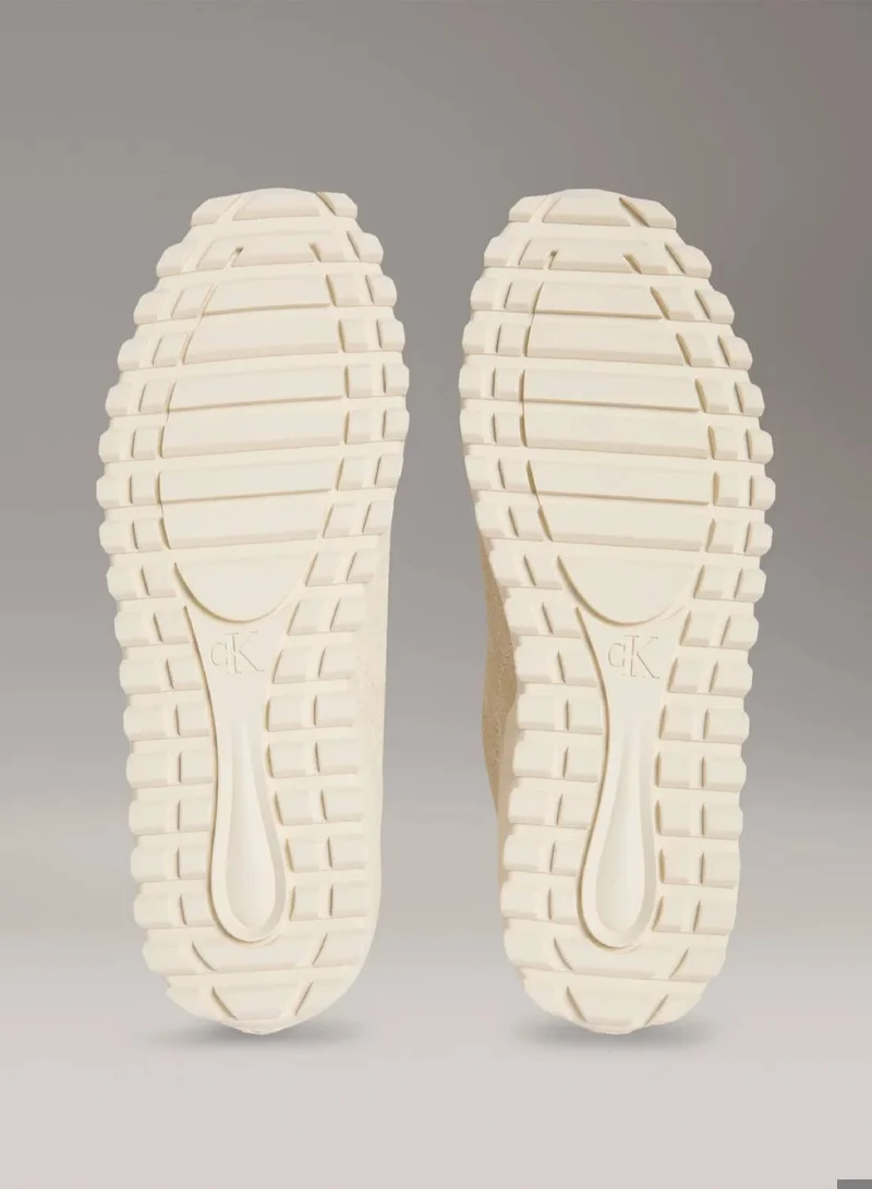 Calvin Klein Jeans Sweet Corn/Bright White Suede Trainers for Women | Best Price UAE