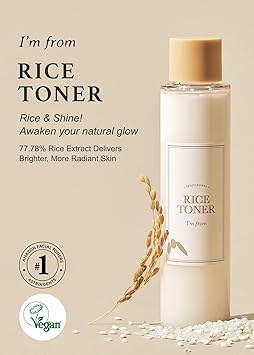 Imfrom Im from Rice Toner 7778 Rice Extract from Korea Glow Essence with Niacinamide Hydrating for Dry Skin Vegan Alcohol Free Fragrance Free Peta Approved 507 Fl Oz Valentine - Image 2
