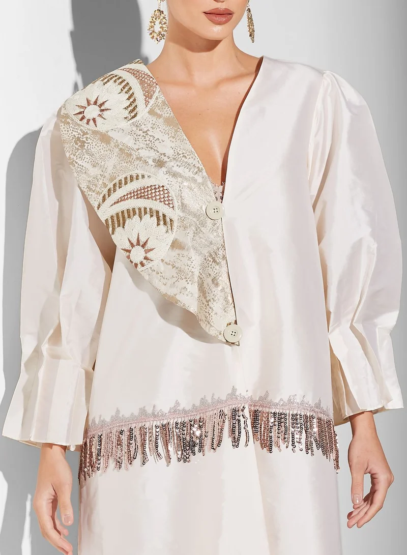 Fashion Trends by Suzy Matar Printed Jalabiya Dress