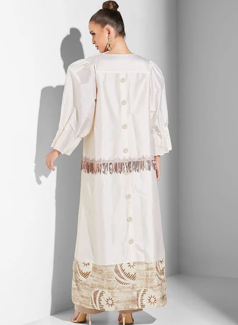 Fashion Trends by Suzy Matar Printed Jalabiya Dress