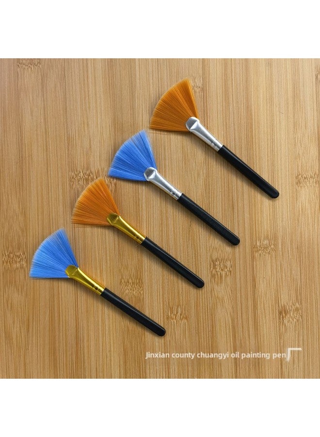 Loquat Flat Bar Yellow Aluminum Tube White Aluminum Tube Fan Brush Computer Keyboard Brush Computer Cleaning Brush Keyboard Cleaning Brush-Color:Flat Rod Silver Aluminum Tube Yellow Wool - Image 2