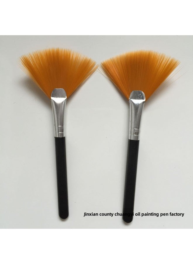 Loquat Flat Bar Yellow Aluminum Tube White Aluminum Tube Fan Brush Computer Keyboard Brush Computer Cleaning Brush Keyboard Cleaning Brush-Color:Flat Rod Silver Aluminum Tube Yellow Wool - Image 1