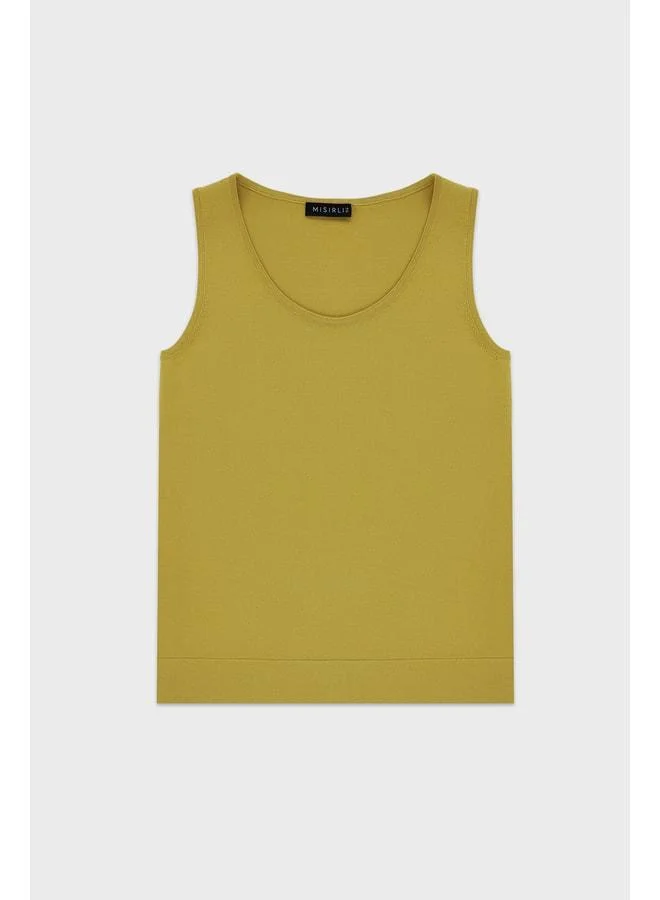 Mısırlı 1951 Mustard V‑Neck Sleeveless Women's Tank Top