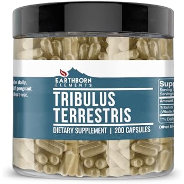 Earthborn Elements Tribulus Terrestris 200 Capsules, Pure & Undiluted, No Additives - Image 1