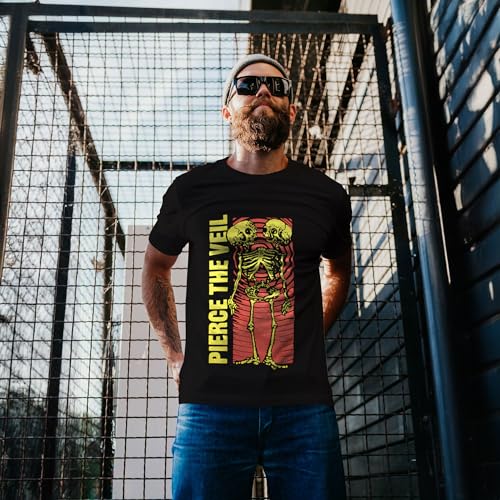 Merch2rock Pierce The Veil Men's Wavy Skeleton T-Shirt Black Large | Officially Licensed Merchandise - Image 5