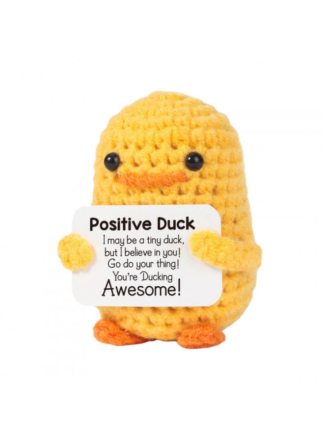 Generic - Wool Crocheted Positive Energy Animal Active Penguin Expression Bag Hand-woven Penguin Potato Cucumber Yellow Duck-Color:Avocado - Image 1