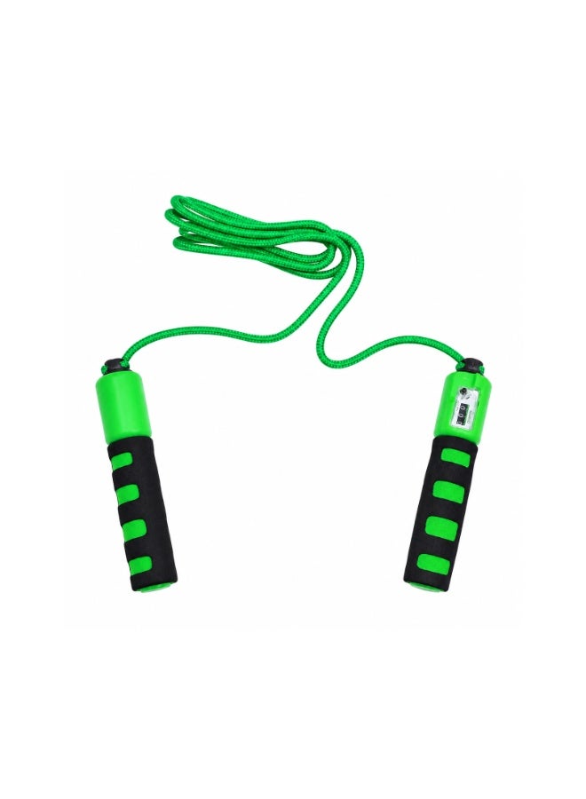 Lacoz Adjustable Jump Rope with Mechanical Counter, Comfortable Non-Slip Handle Grips, Adjustable Skipping Rope for Fitness, Cardio, Weight Loss and Daily Exercise Green - Image 2