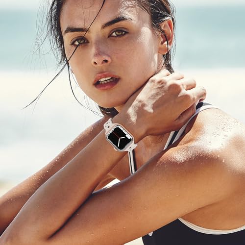 iWabcertoo Slim Silicone Bands Compatible with Apple Watch Band 40mm 38mm 41mm 44mm 45mm 46mm 42mm Women Floral Breathable Braided Lace Thin Sport Strap Replacement Wristbands for iWatch SE Series 11 10 9 8 7 6 5 4 3 ultra 2 (Black/Walnut/Green/Starlight, 38mm/40mm/41mm) - Image 5