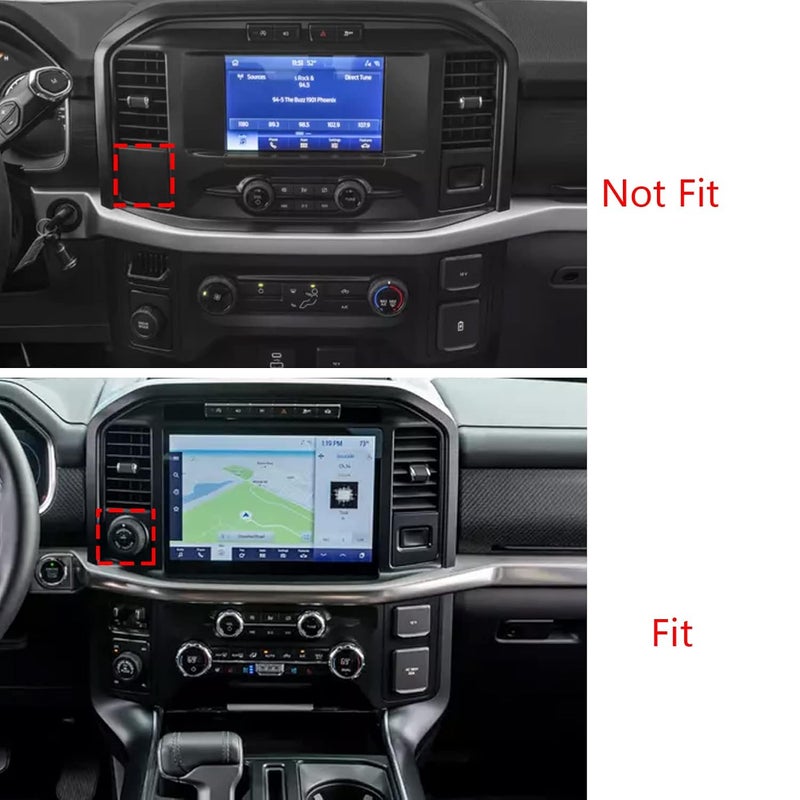 Keptrim زر التحكم في تكييف الهواء من ألياف الكربون لسيارة فورد F-150 2021 2022 2023 2024 2025، 2 قطع - Image 2