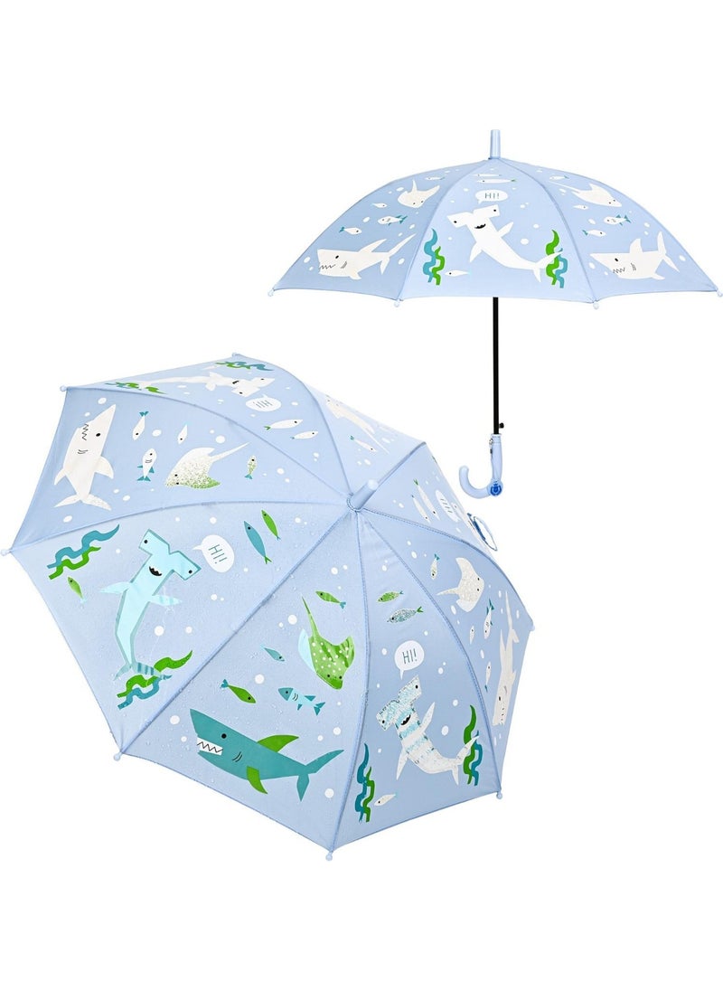 Magic Umbrella Patterned Children's Umbrella That Gets Colorful When It Gets Wet in the Rain 8-String Umbrella with Cane