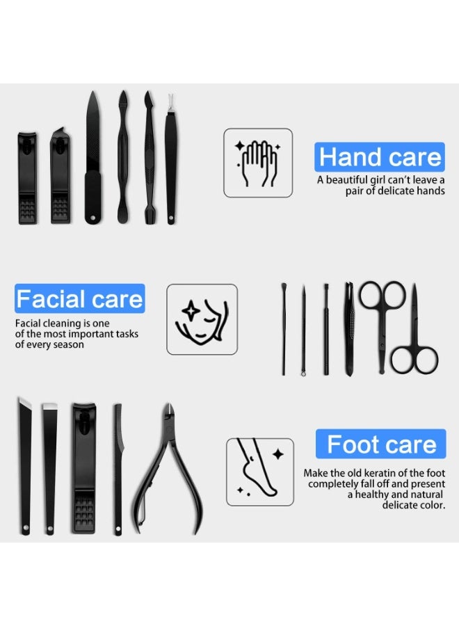 MOCOM 18-in-1 Nail Cutter & Manicure Set SD02 - Complete Stainless Steel Pedicure & Manicure Kit with Leather Travel Case - Image 5