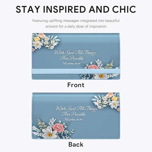 Tipmile Checkbook Covers for Personal Checkbook, PU Leather Checkbook Holder for Women & Men with Elastic Band - Effortless Sophistication - Image 5