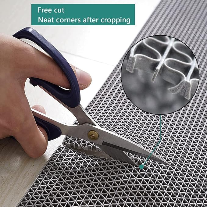 TIB TIB Anti Skid Multipurpose PVC Rubber Mat for Floor Swimming Pool Mat Shower Mat Carpet Rainmat Bathroom Mat Waterproof Entrance Doormat Grey 4X14 Feet  - Image 4