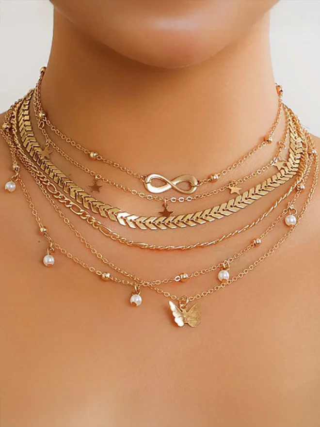 Styli Styli Set of 6 - Assorted Butterfly Drop Necklace