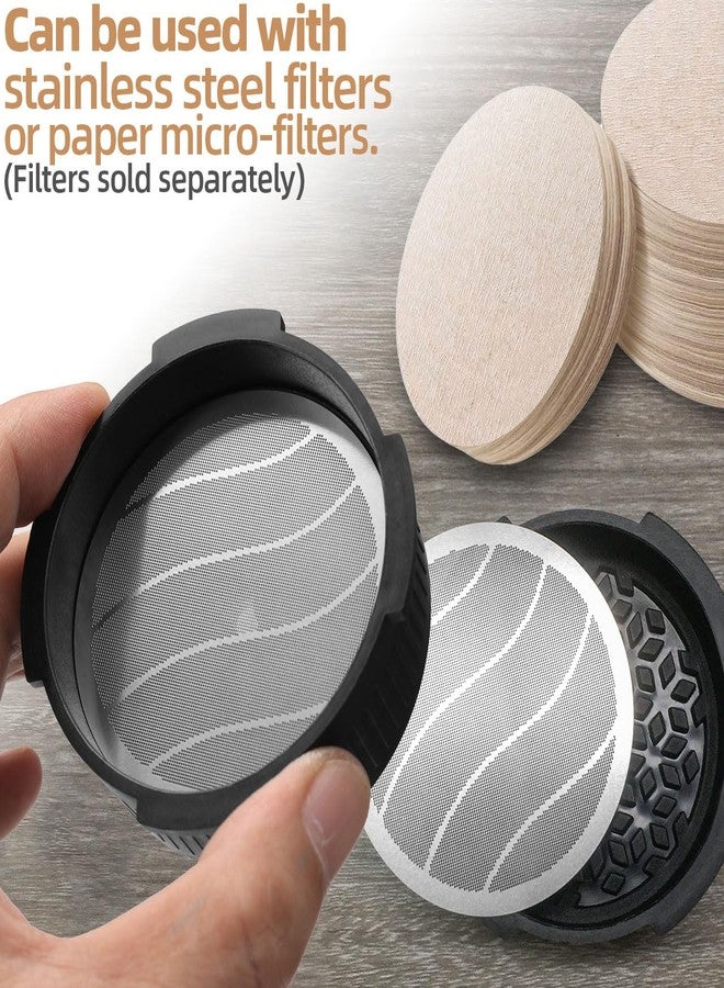 XCWT Flow Control Filter Cap Replacement for Original, Go, Go Plus & Clear Portable Coffee Espresso Maker Accessories Filter Lid for Aero Press Coffee Machine - No Drip Coffee Filter Cap - Image 5