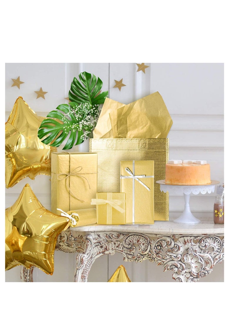 MARKQ Gold Gift Wrapping Tissue Paper Sheets for DIY Crafts, Gift Bags, Holidays, Birthdays, 50 x 75 cm (20 Sheets) - Image 5